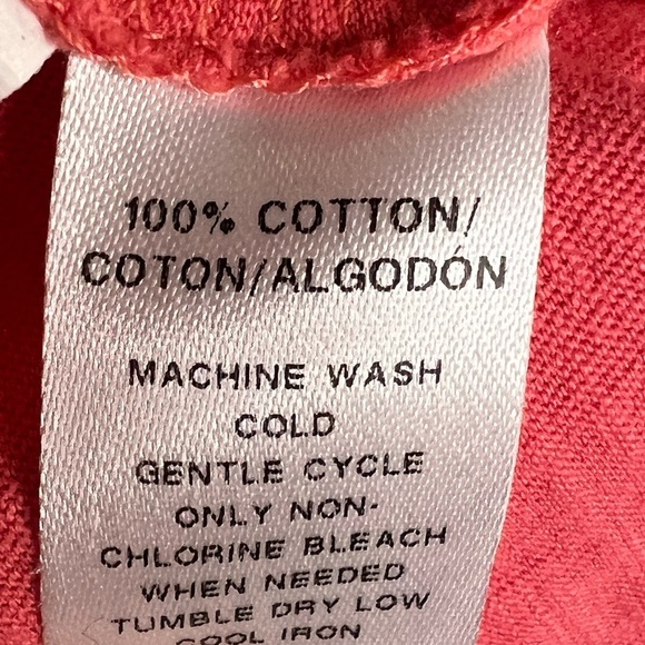 D23.04 Loft Women's Vintage Soft Pink/Red V-Neck Top S - Picture 4 of 6